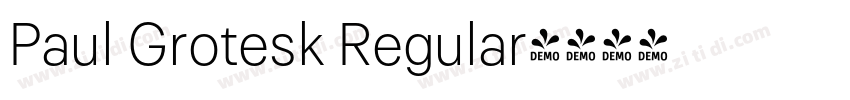 Paul Grotesk Regular字体转换